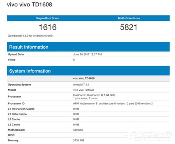 vivo骁龙660手机现身跑分网站：对标OPPO R11？