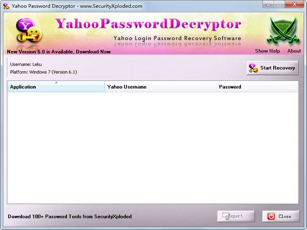  Yahoo Password Decryptor(Żƽ) V5.0 Ӣİ