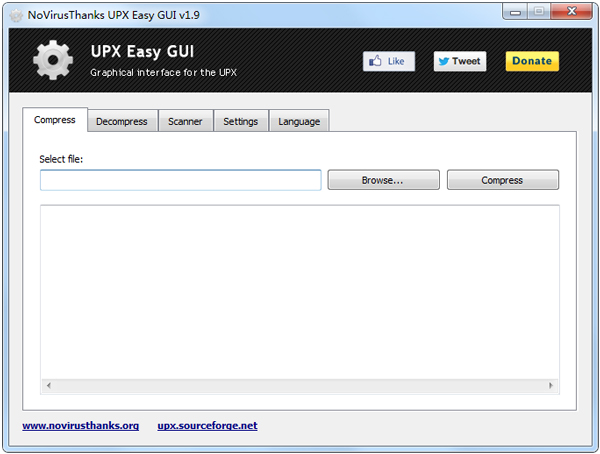 NoVirusThanks UPX Easy GUI(PEļѹ) V1.9 ɫ