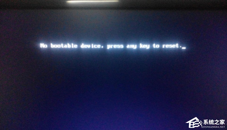 电脑开机后出现“no bootable device”提示怎么办？
