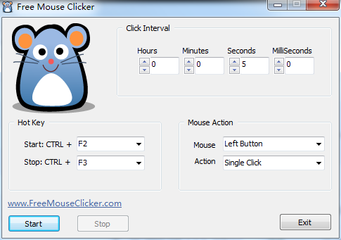 Free Mouse Clicker(ظ궯) V1.0.0.0 ٷɫ