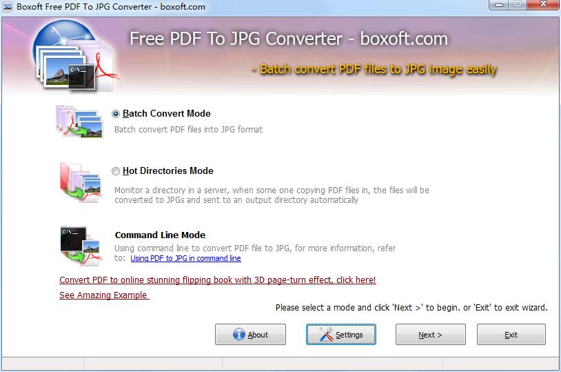 Boxoft Free PDF To JPG Converter